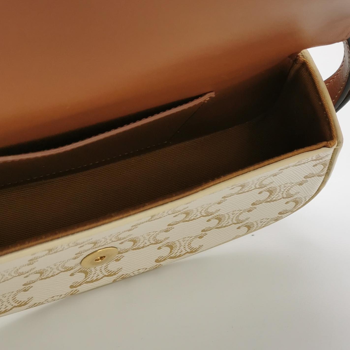Celine Tabou Clutch with Strap Triomphe Coated Canvas — photo 7 of 13