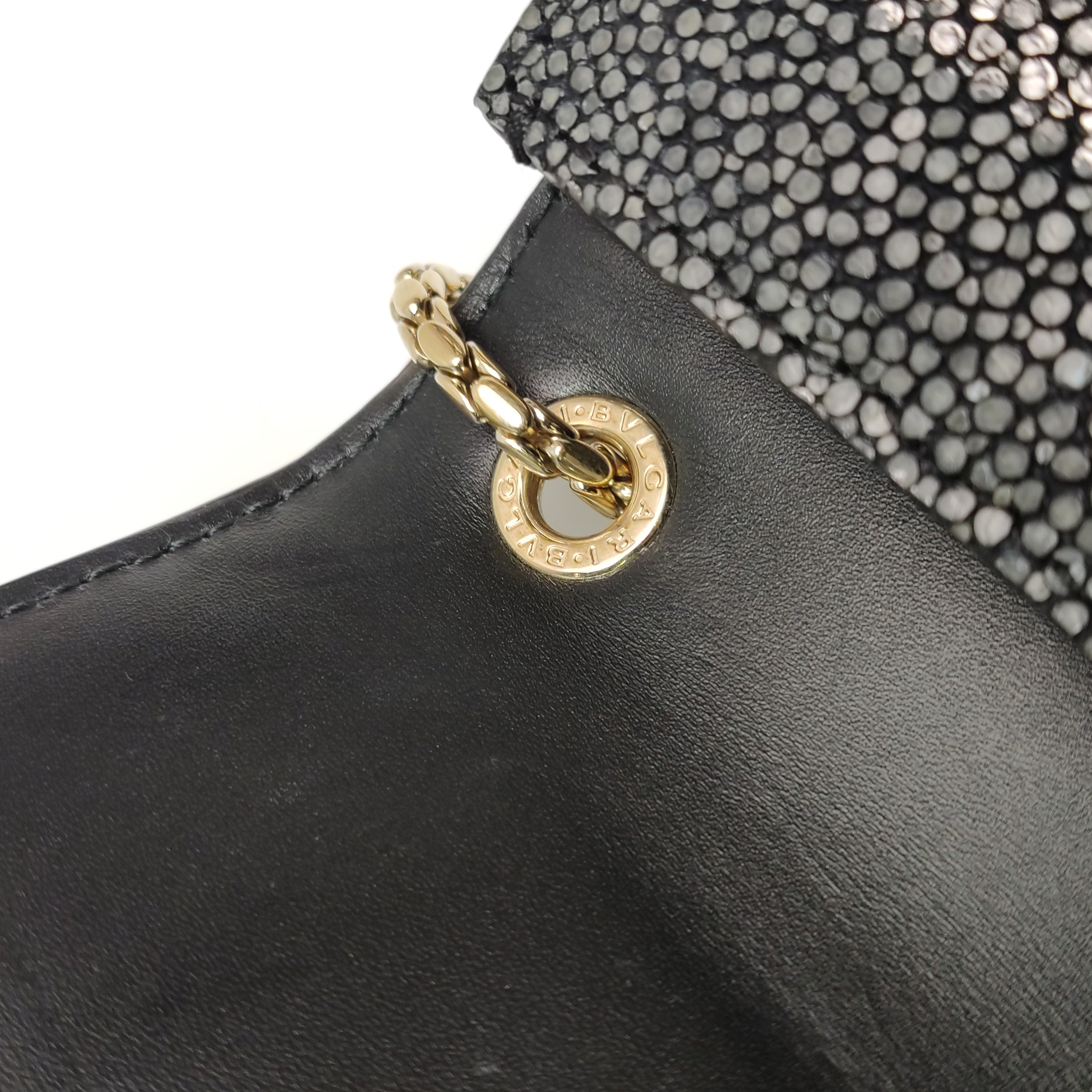 Bvlgari Serpenti Forever Square Shoulder Bag Leather and Stingray Small — photo 16 of 22