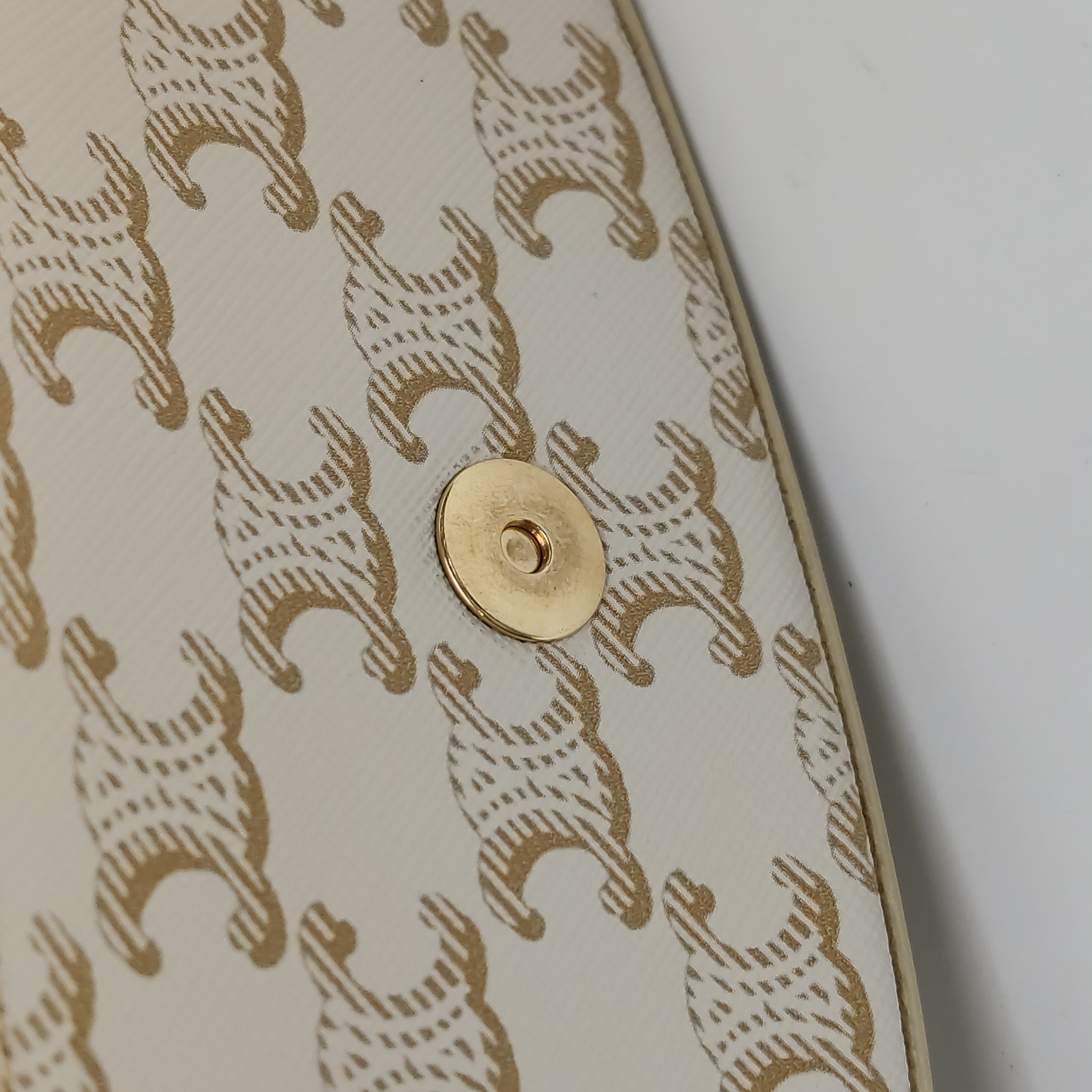 Celine Tabou Clutch with Strap Triomphe Coated Canvas — photo 11 of 13
