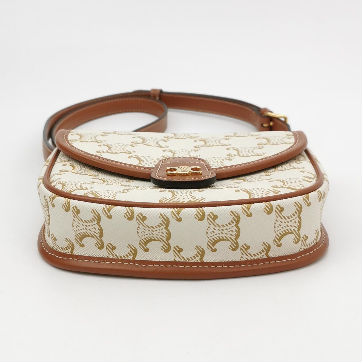 Celine Besace Flap Bag Triomphe Coated Canvas Mini — photo 6 of 14