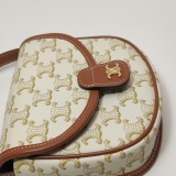 Celine Besace Flap Bag Triomphe Coated Canvas Mini — thumbnail 13
