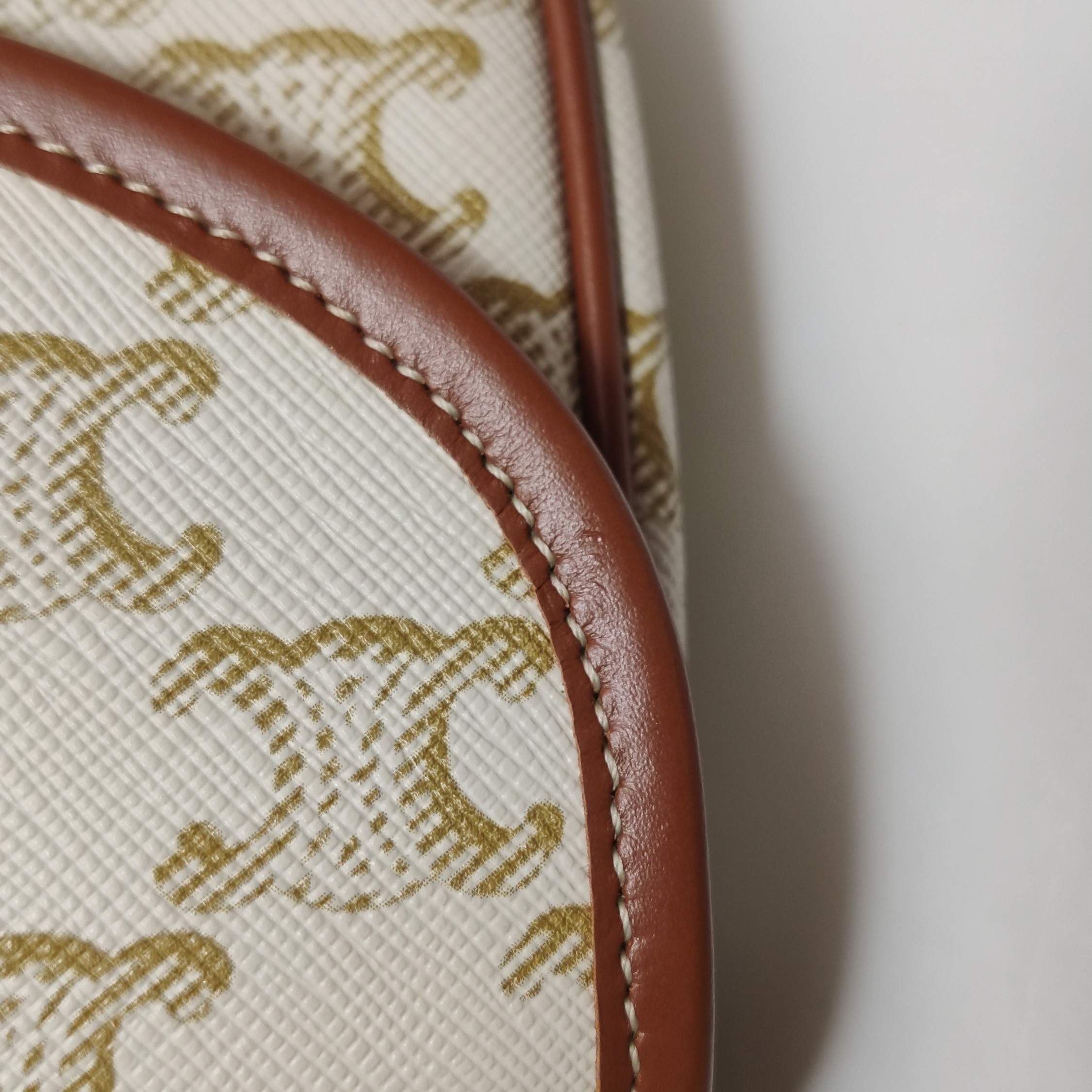 Celine Besace Flap Bag Triomphe Coated Canvas Mini — photo 12 of 14