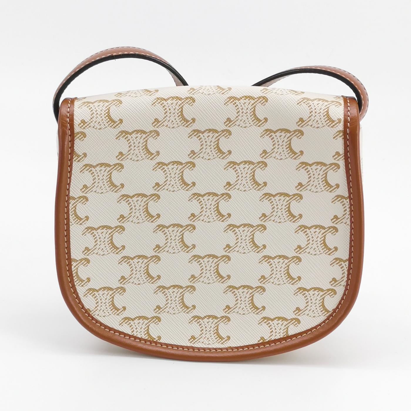 Celine Besace Flap Bag Triomphe Coated Canvas Mini — photo 3 of 15