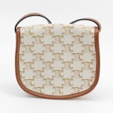 Celine Besace Flap Bag Triomphe Coated Canvas Mini — thumbnail 3