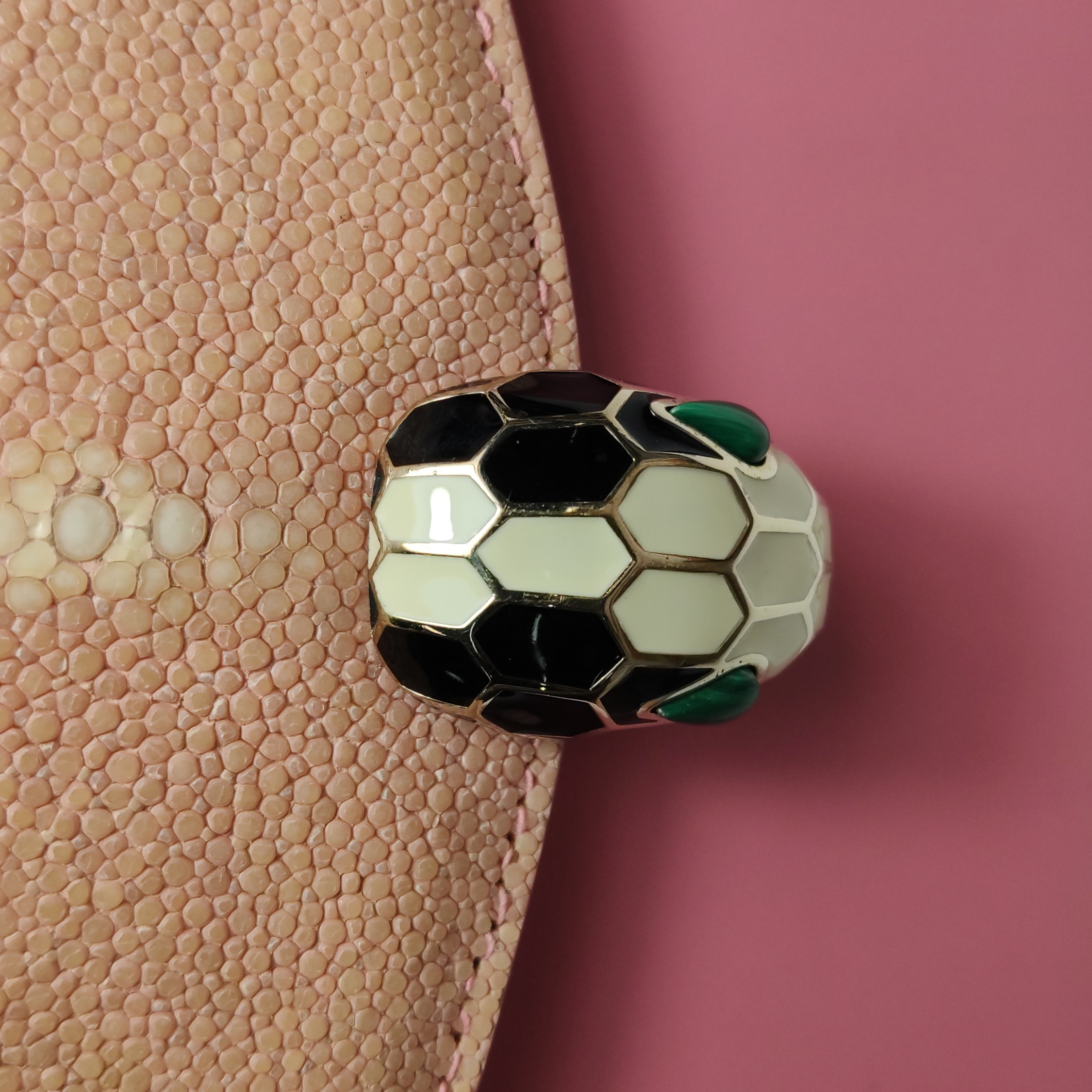 Bvlgari Serpenti Forever Square Shoulder Bag Leather and Stingray Small — photo 17 of 23