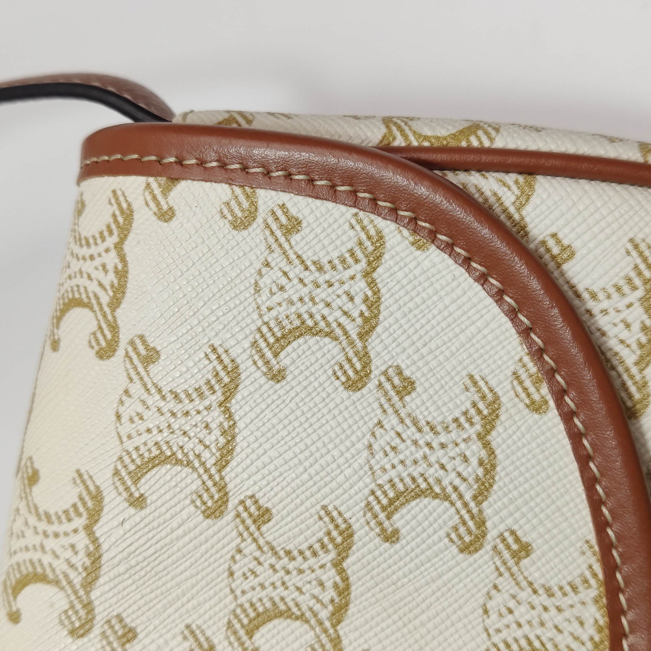 Celine Besace Flap Bag Triomphe Coated Canvas Mini — photo 13 of 15