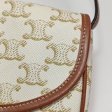 Celine Besace Flap Bag Triomphe Coated Canvas Mini — thumbnail 13