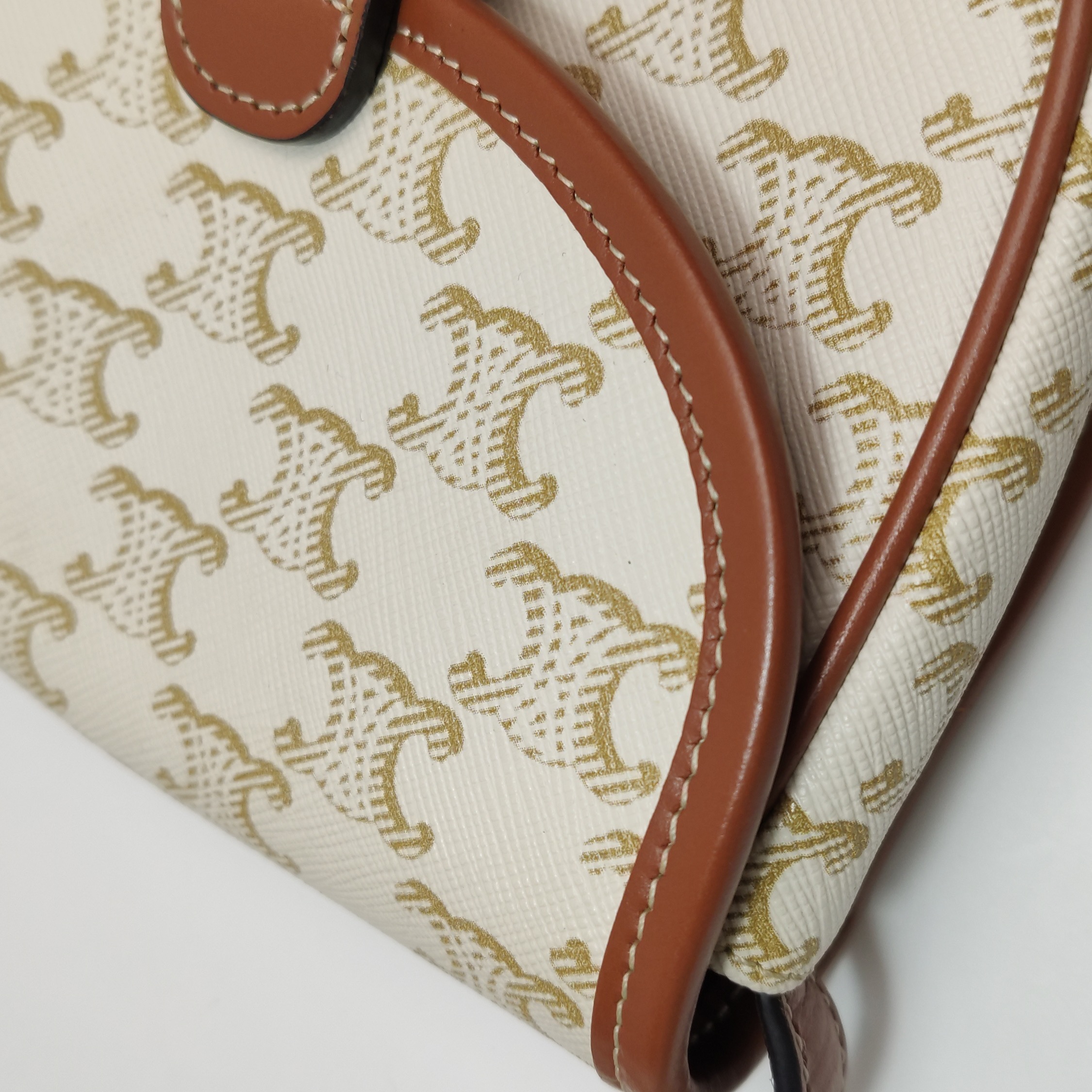 Celine Besace Flap Bag Triomphe Coated Canvas Mini — photo 11 of 15