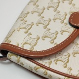 Celine Besace Flap Bag Triomphe Coated Canvas Mini — thumbnail 11