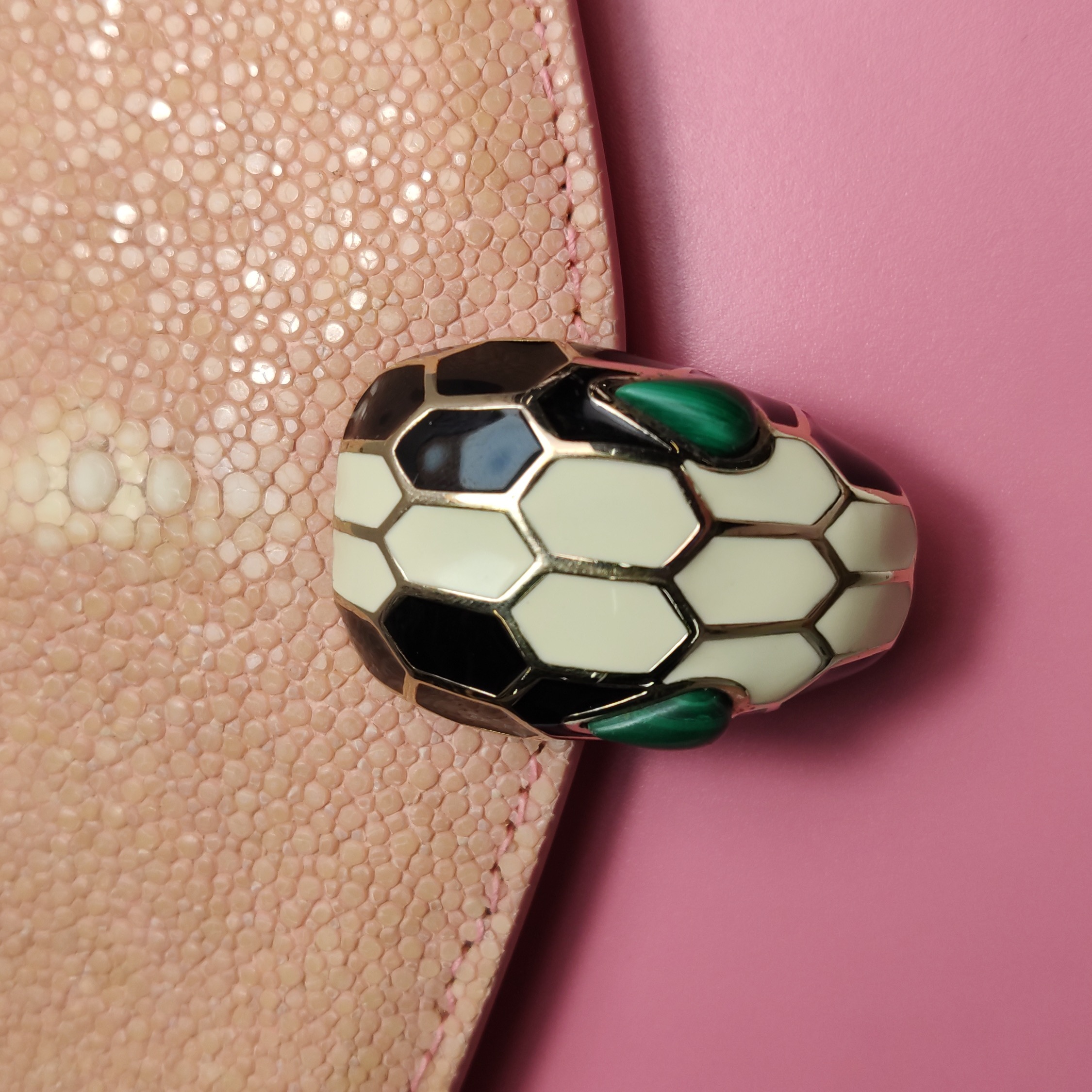 Bvlgari Serpenti Forever Square Shoulder Bag Leather and Stingray Small — photo 16 of 23