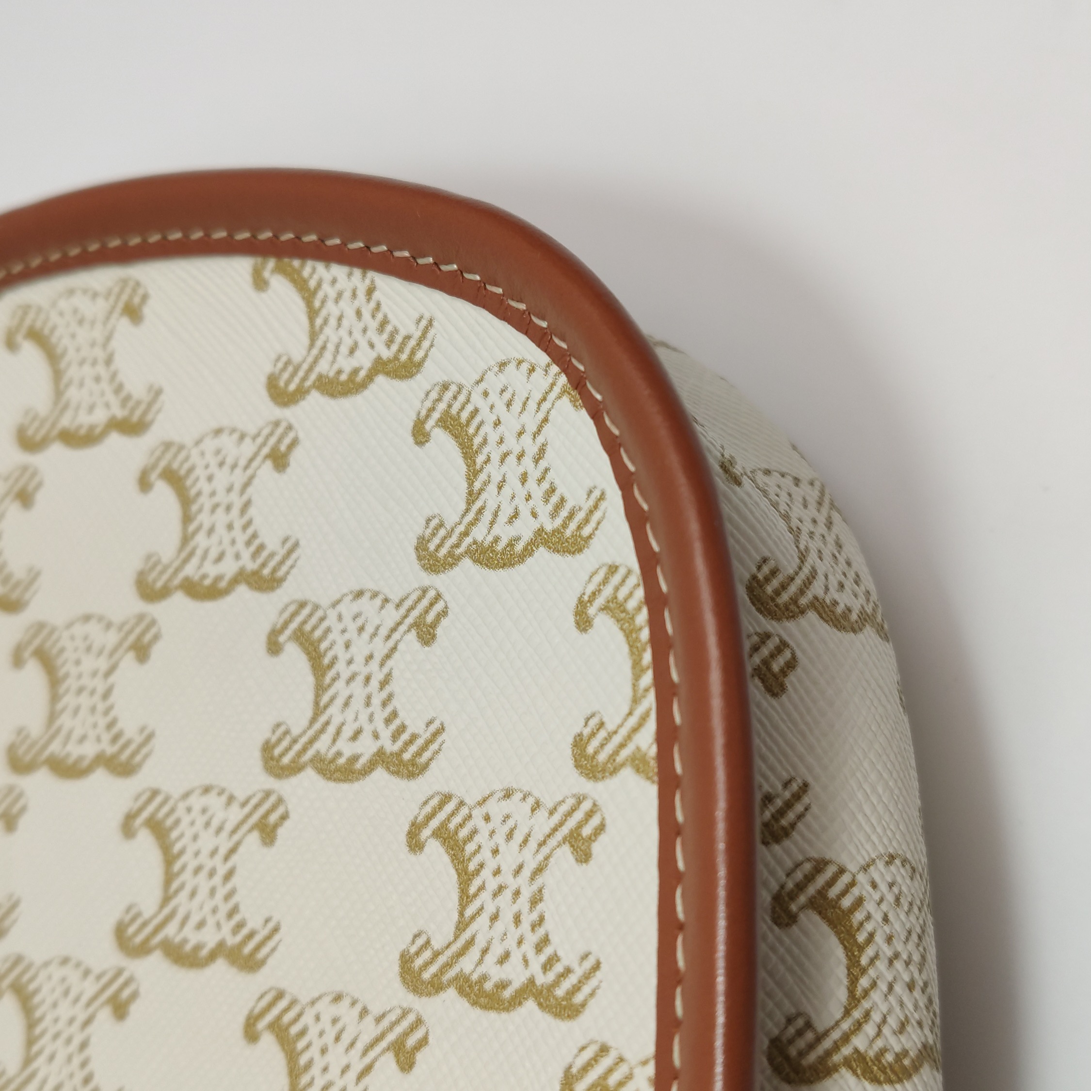 Celine Besace Flap Bag Triomphe Coated Canvas Mini — photo 10 of 15