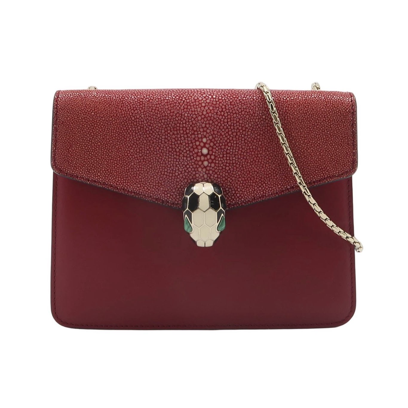 Bvlgari Serpenti Forever Square Shoulder Bag Leather and Stingray Small — photo 1 of 25