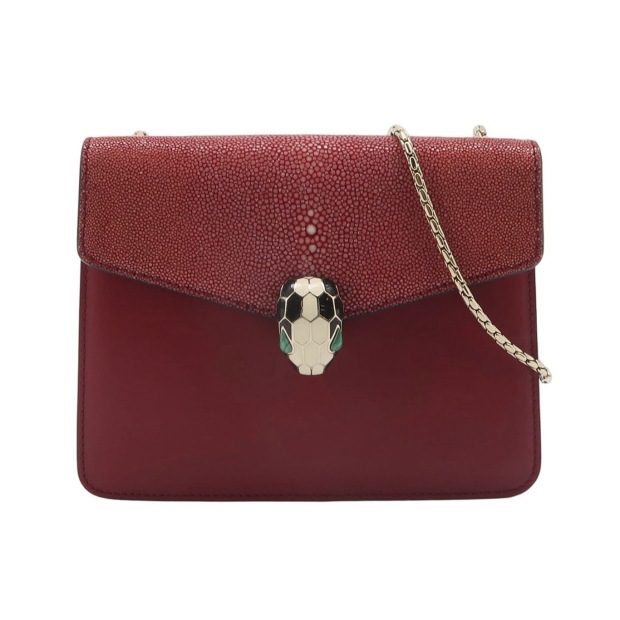 Bvlgari Serpenti Forever Square Shoulder Bag Leather and Stingray Small — pre-owned, Vierlot