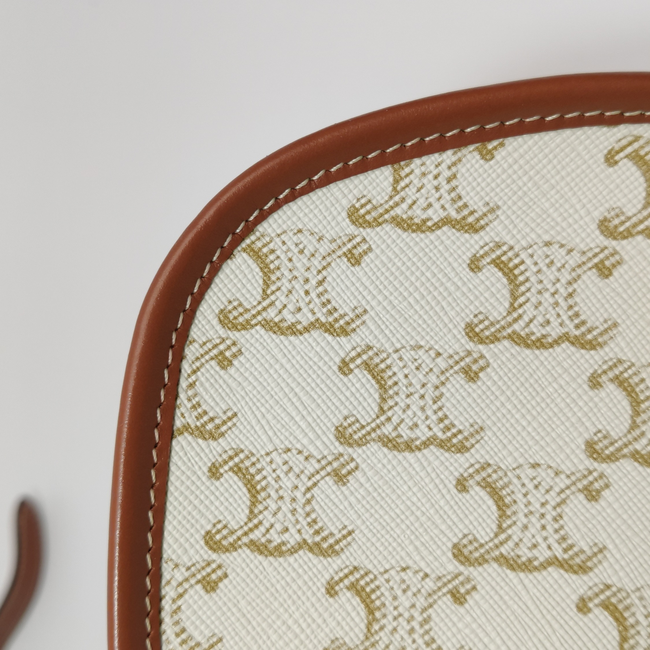 Celine Besace Flap Bag Triomphe Coated Canvas Mini — photo 14 of 15