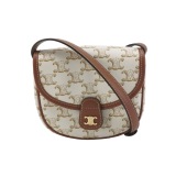 Celine Besace Flap Bag Triomphe Coated Canvas Mini — thumbnail 1
