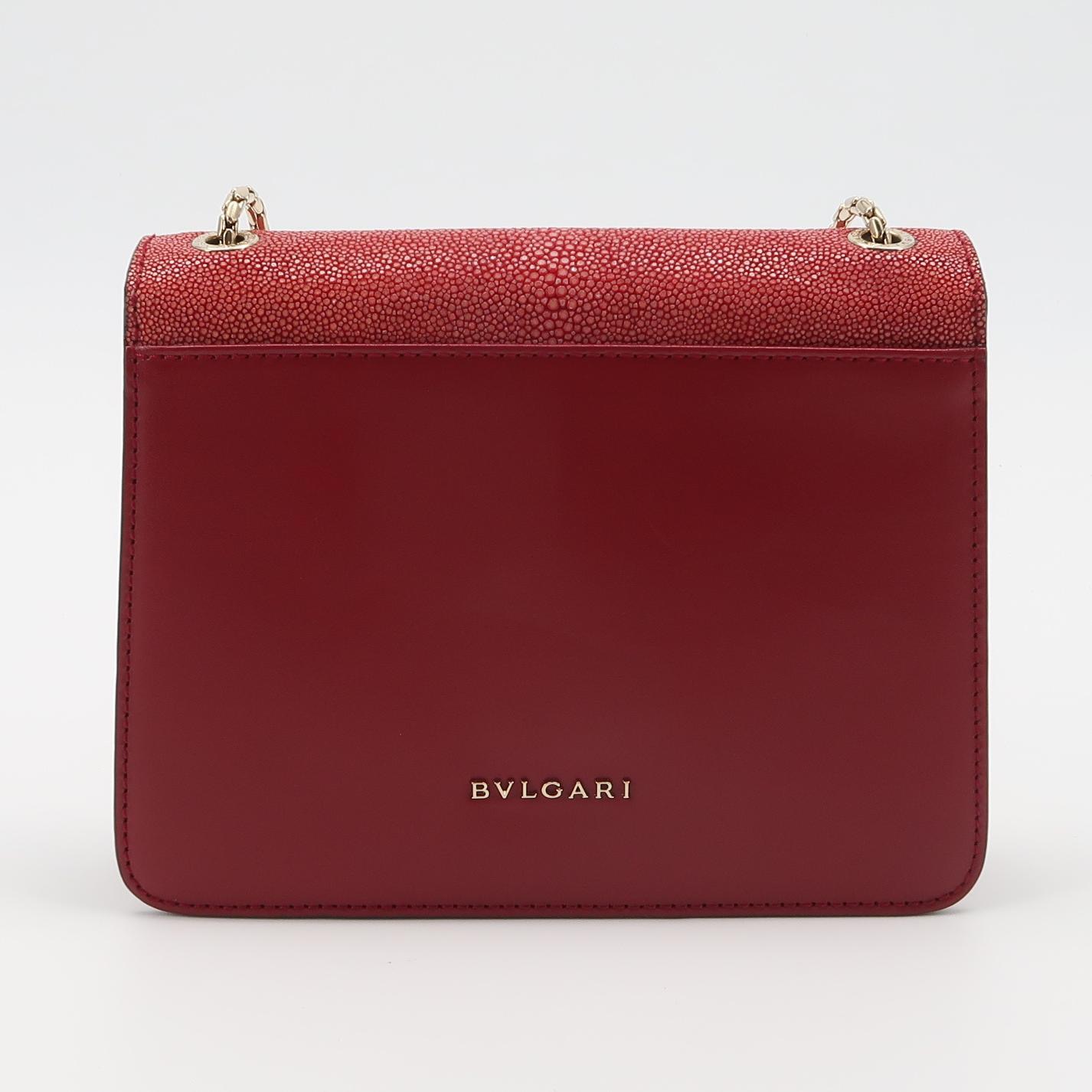 Bvlgari Serpenti Forever Square Shoulder Bag Leather and Stingray Small — photo 5 of 25