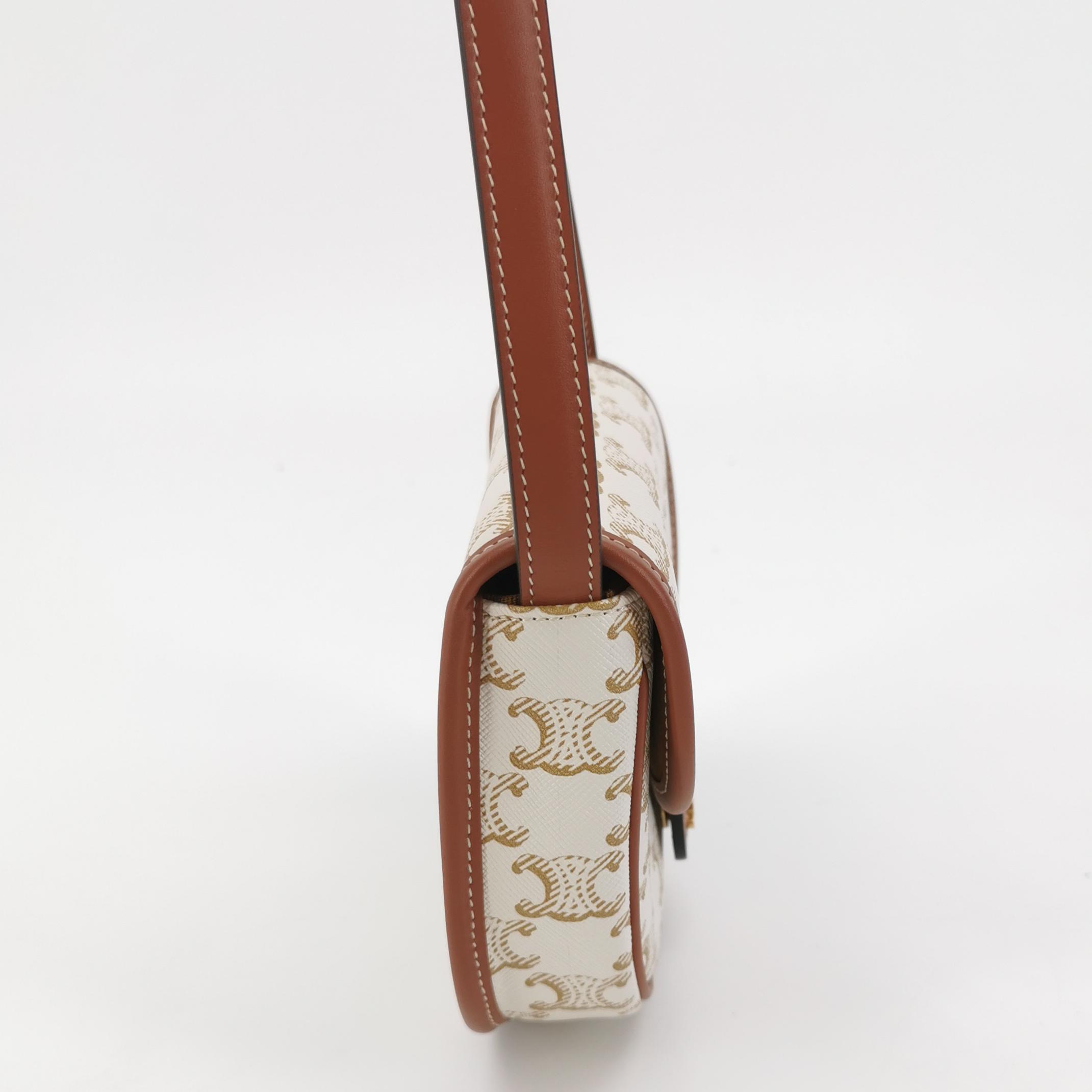 Celine Besace Flap Bag Triomphe Coated Canvas Mini — photo 6 of 14