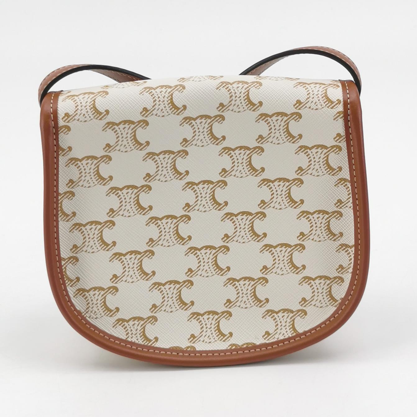 Celine Besace Flap Bag Triomphe Coated Canvas Mini — photo 3 of 14