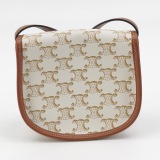 Celine Besace Flap Bag Triomphe Coated Canvas Mini — thumbnail 3