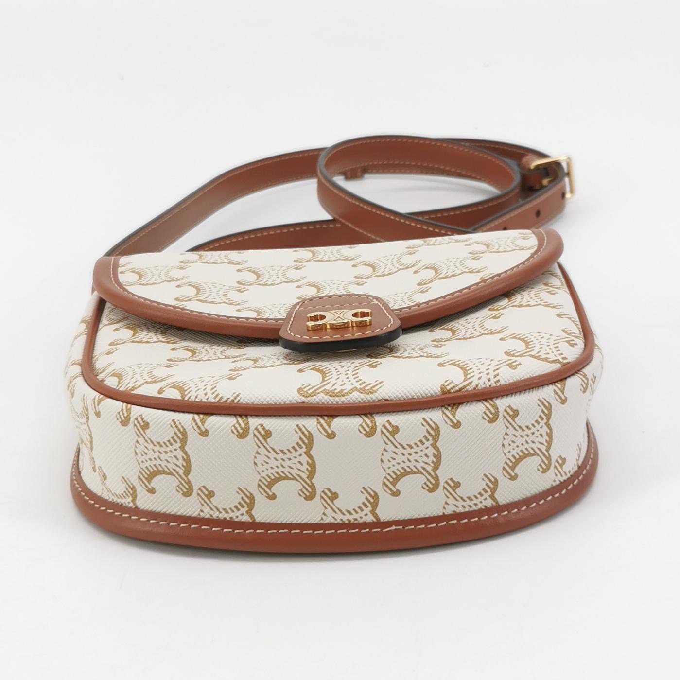 Celine Besace Flap Bag Triomphe Coated Canvas Mini — photo 5 of 14