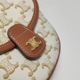 Celine Besace Flap Bag Triomphe Coated Canvas Mini — thumbnail 10