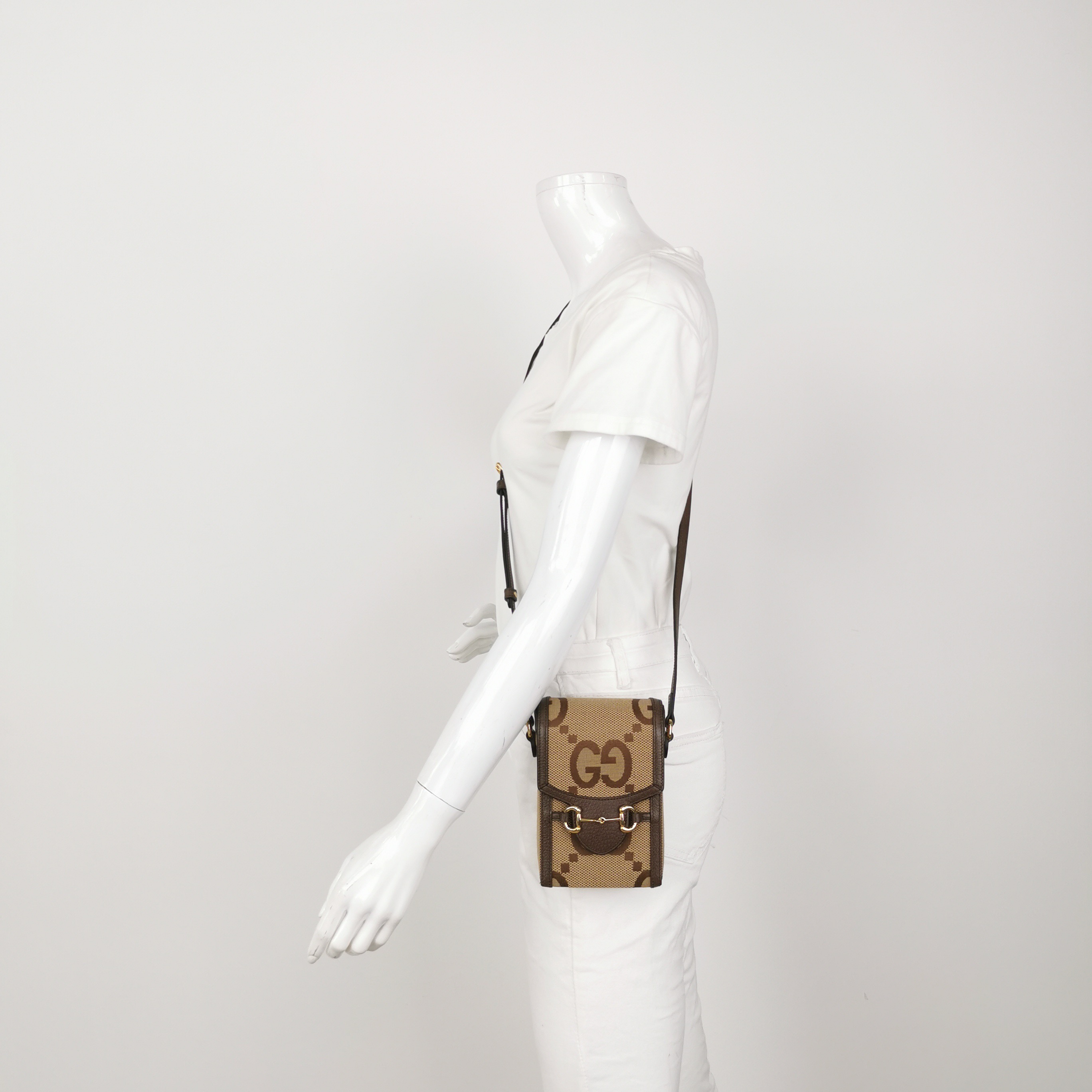 Gucci Horsebit 1955 Crossbody Bag Jumbo GG Canvas Mini — alternate view