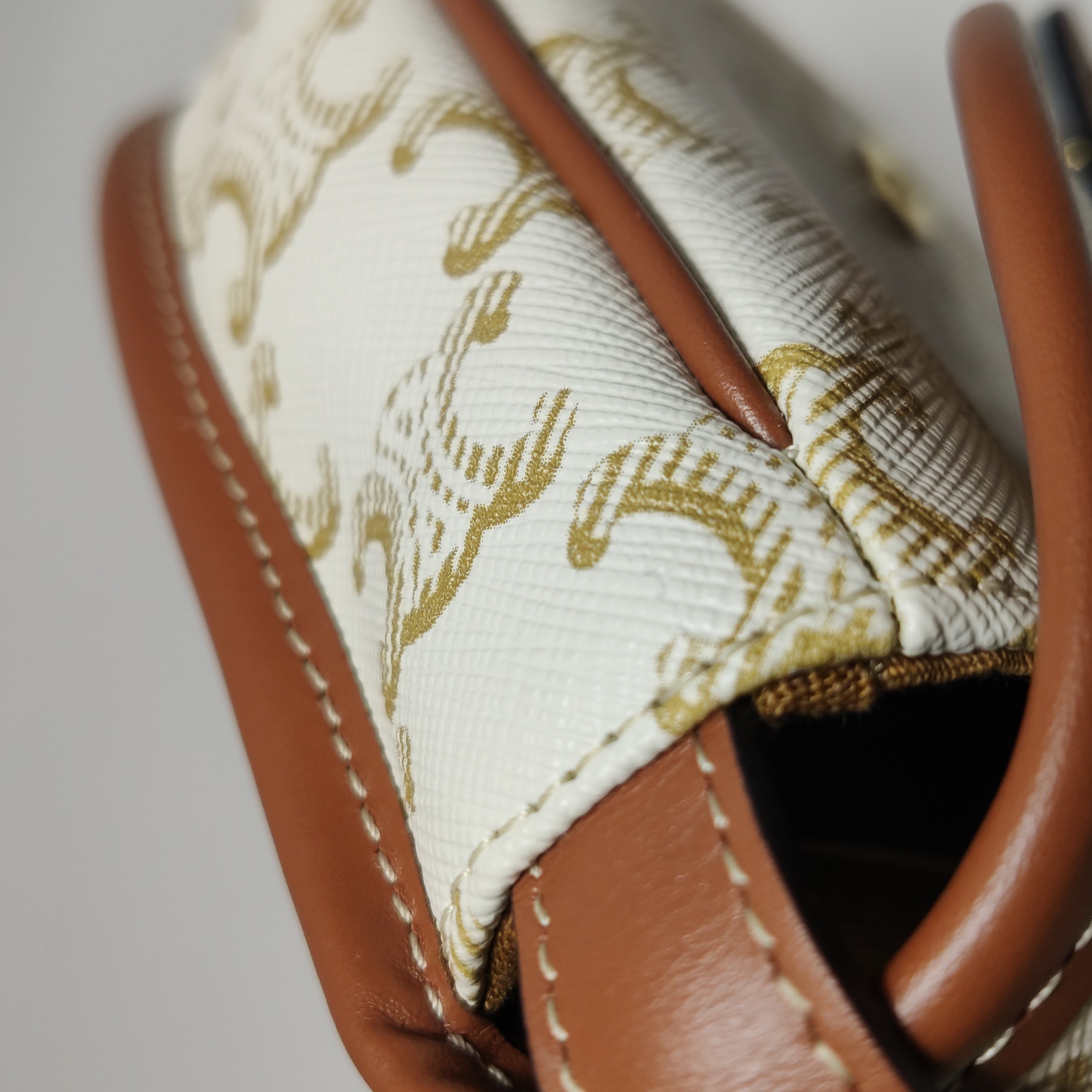 Celine Besace Flap Bag Triomphe Coated Canvas Mini — photo 11 of 14