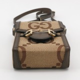 Gucci Horsebit 1955 Crossbody Bag Jumbo GG Canvas Mini — thumbnail 6