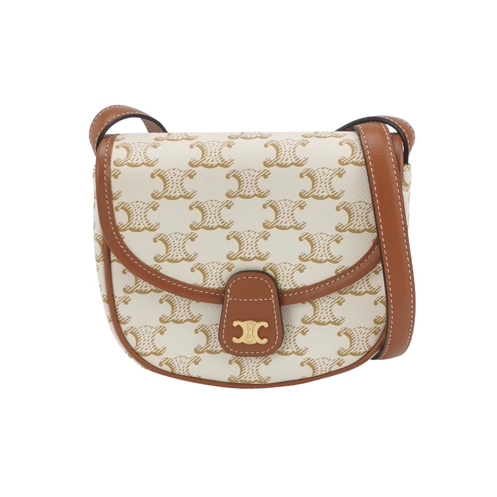 Celine Besace Flap Bag Triomphe Coated Canvas Mini — photo 1 of 15