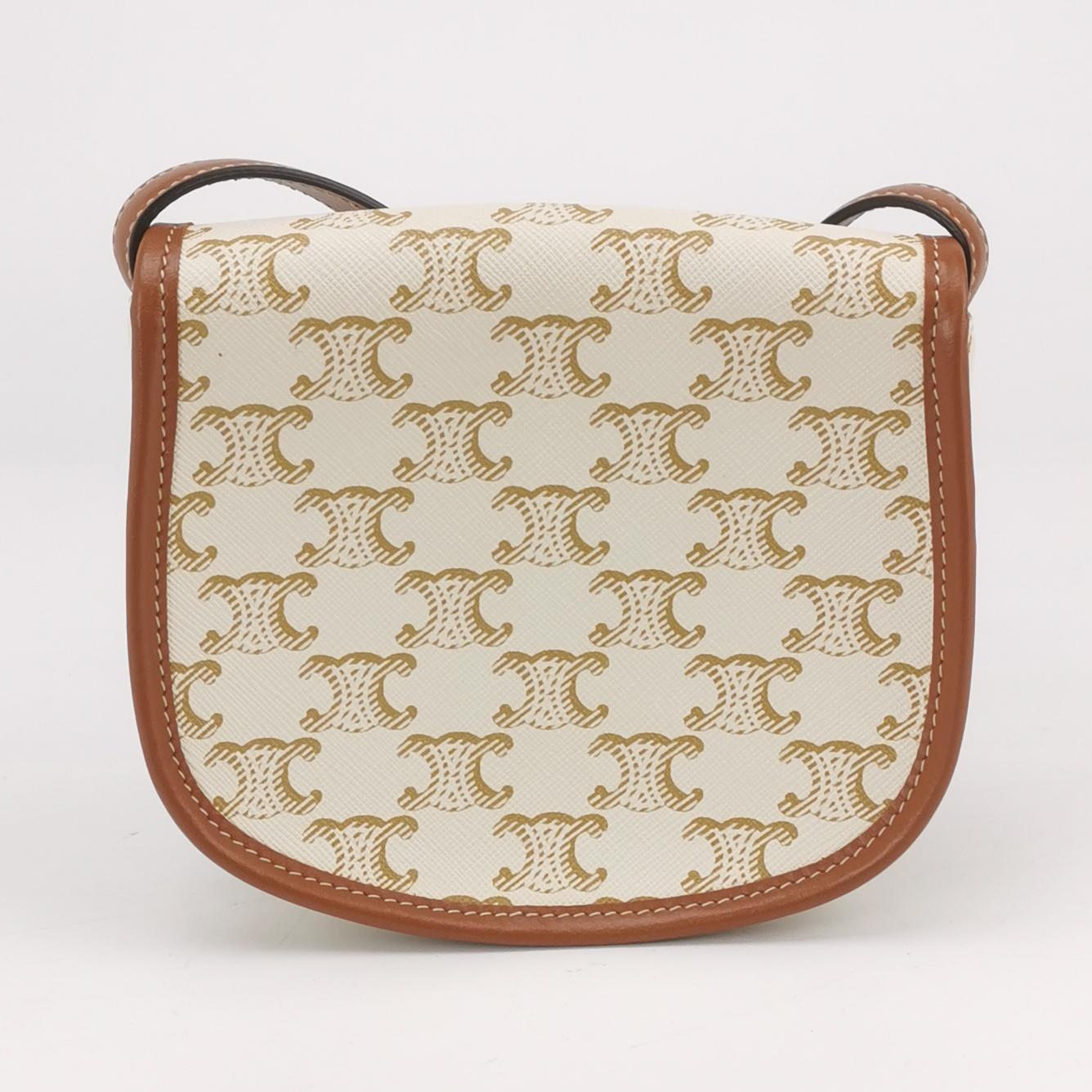 Celine Besace Flap Bag Triomphe Coated Canvas Mini — photo 3 of 15