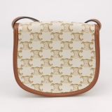 Celine Besace Flap Bag Triomphe Coated Canvas Mini — thumbnail 3