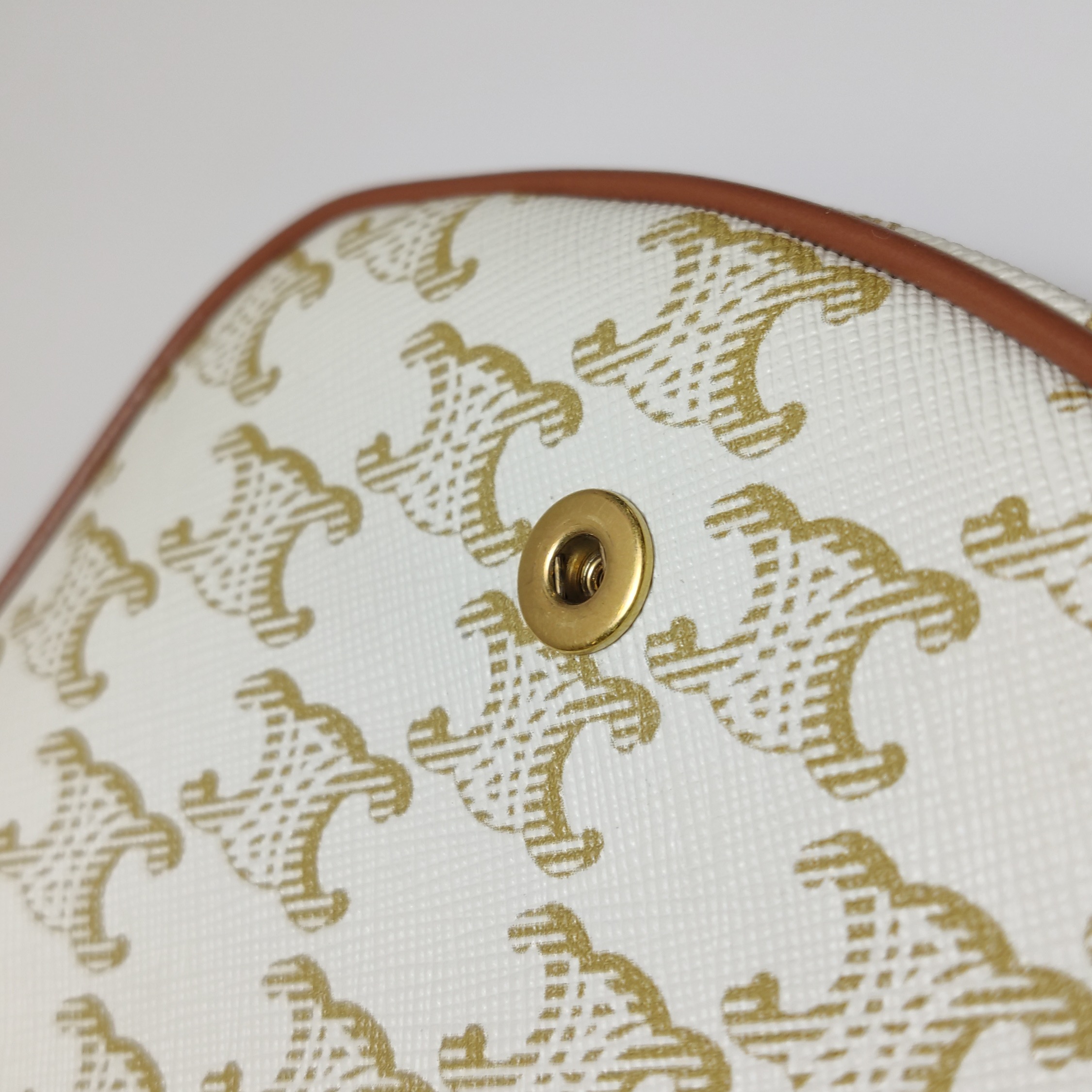 Celine Besace Flap Bag Triomphe Coated Canvas Mini — photo 9 of 15