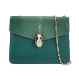 Bvlgari Serpenti Forever Square Shoulder Bag Leather and Stingray Small — thumbnail 1
