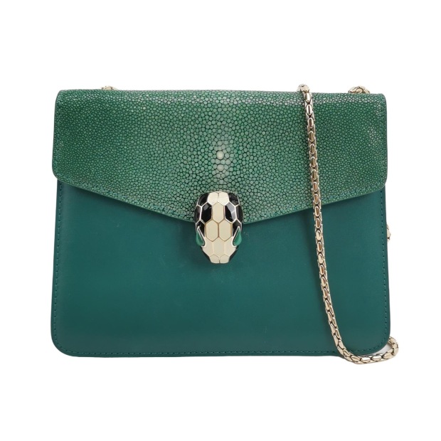 Bvlgari Serpenti Forever Square Shoulder Bag Leather and Stingray Small — pre-owned, Vierlot