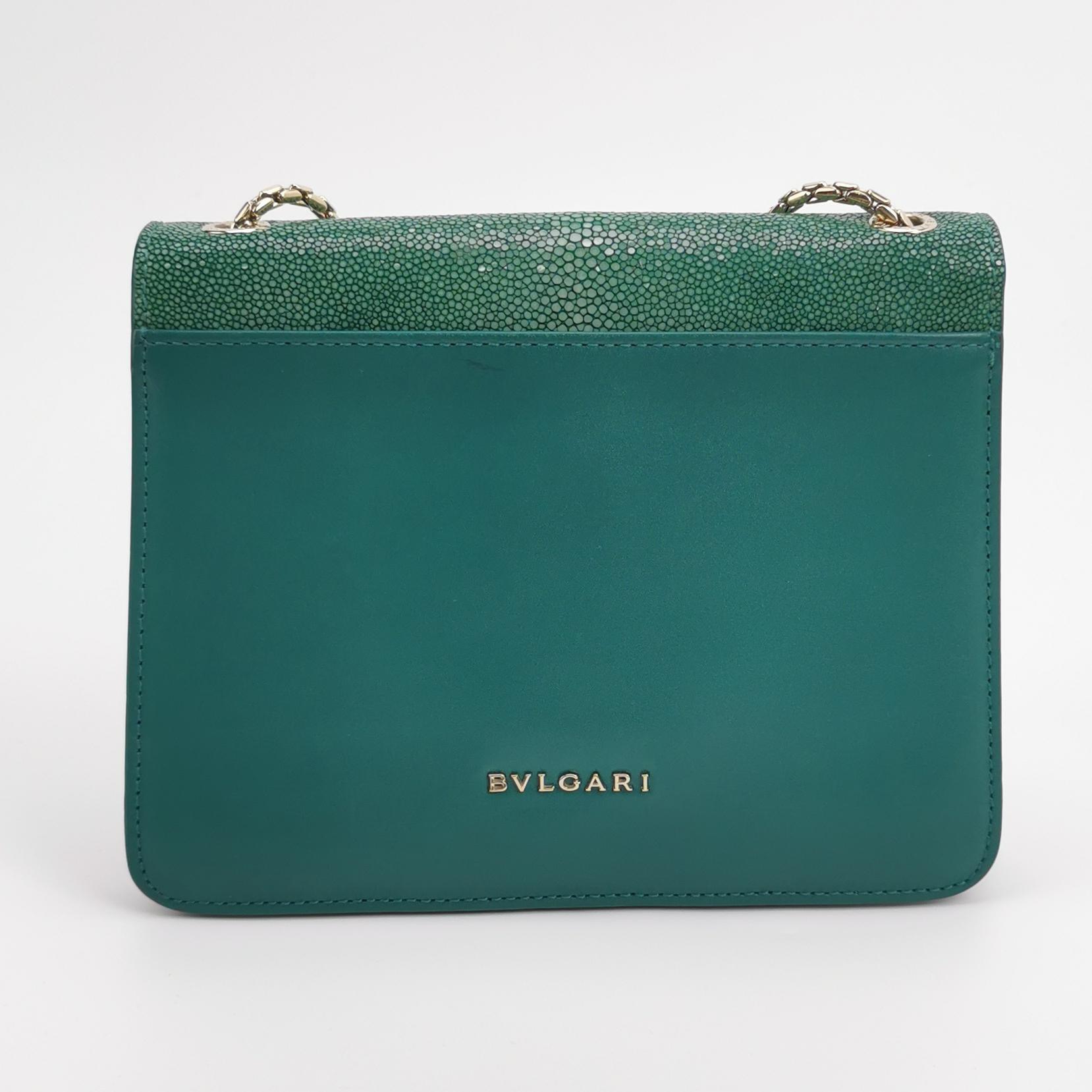Bvlgari Serpenti Forever Square Shoulder Bag Leather and Stingray Small — photo 5 of 24