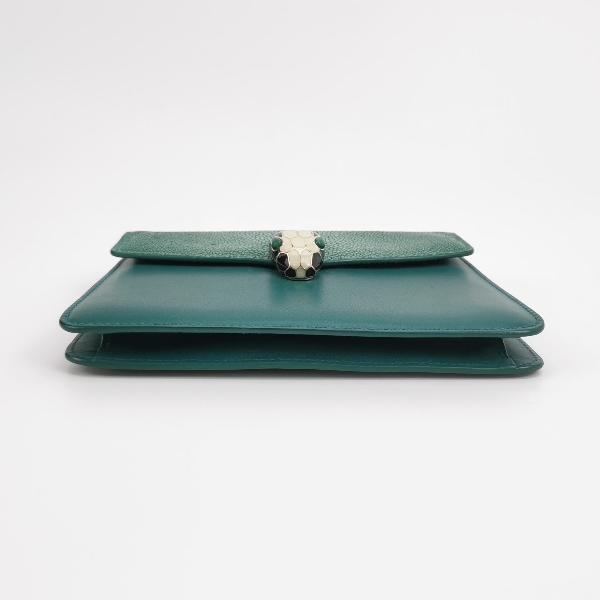 Bvlgari Serpenti Forever Square Shoulder Bag Leather and Stingray Small — photo 6 of 24