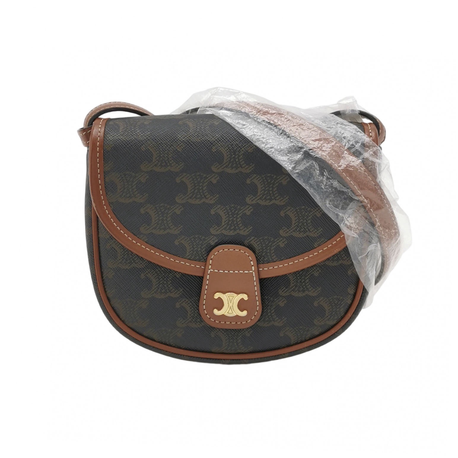 Celine Besace Flap Bag Triomphe Coated Canvas Mini — photo 1 of 13