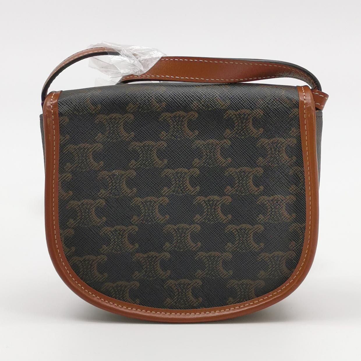 Celine Besace Flap Bag Triomphe Coated Canvas Mini — photo 3 of 13