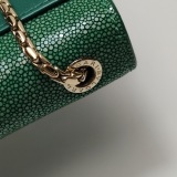 Bvlgari Serpenti Forever Square Shoulder Bag Leather and Stingray Small — thumbnail 14