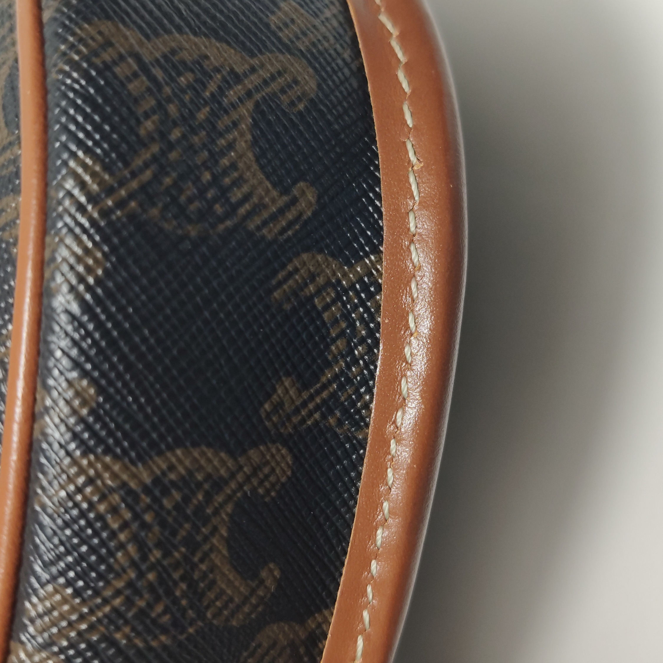 Celine Besace Flap Bag Triomphe Coated Canvas Mini — photo 11 of 13