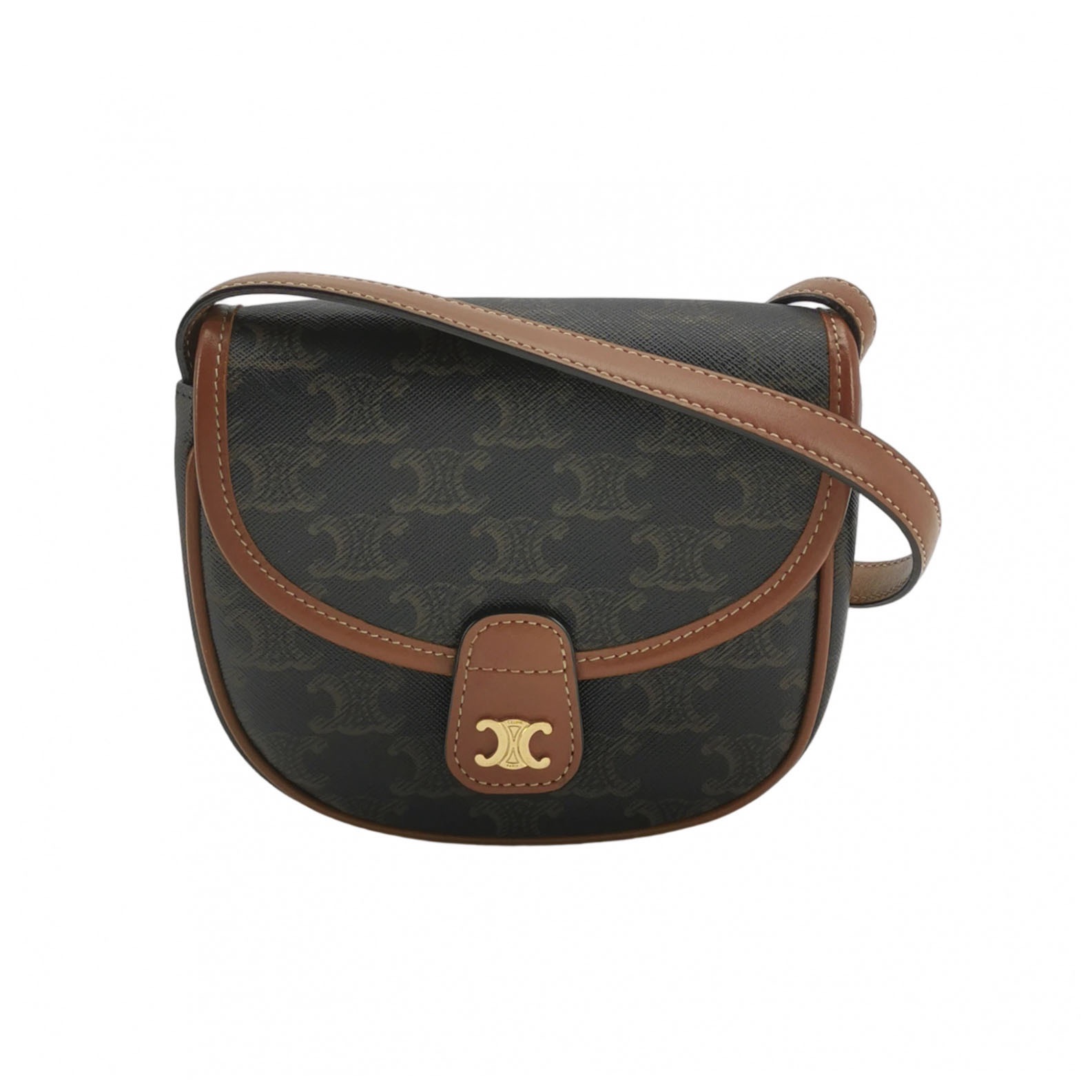 Celine Besace Flap Bag Triomphe Coated Canvas Mini — photo 1 of 14