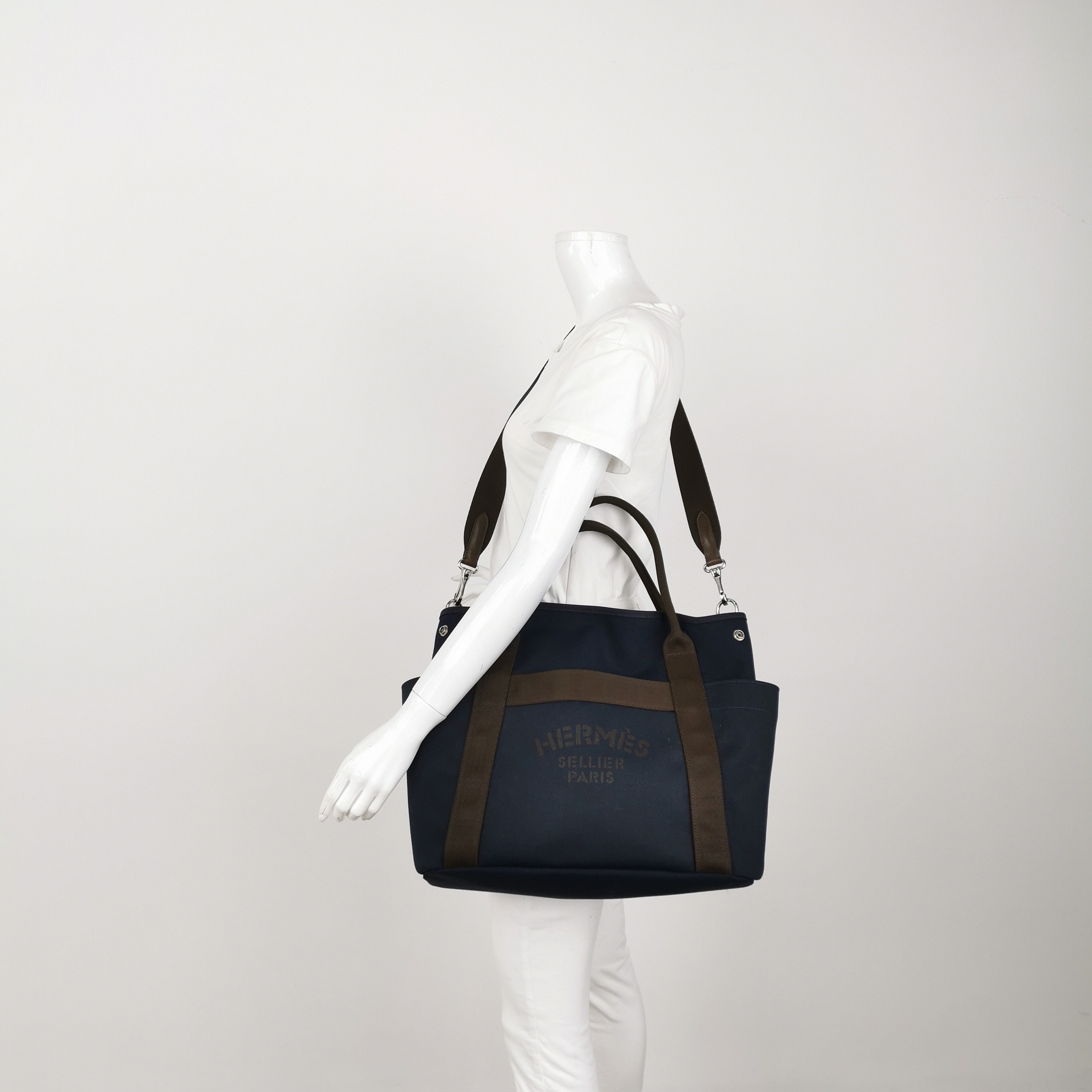 Hermes Sac De Pansage Groom Handbag Canvas — alternate view