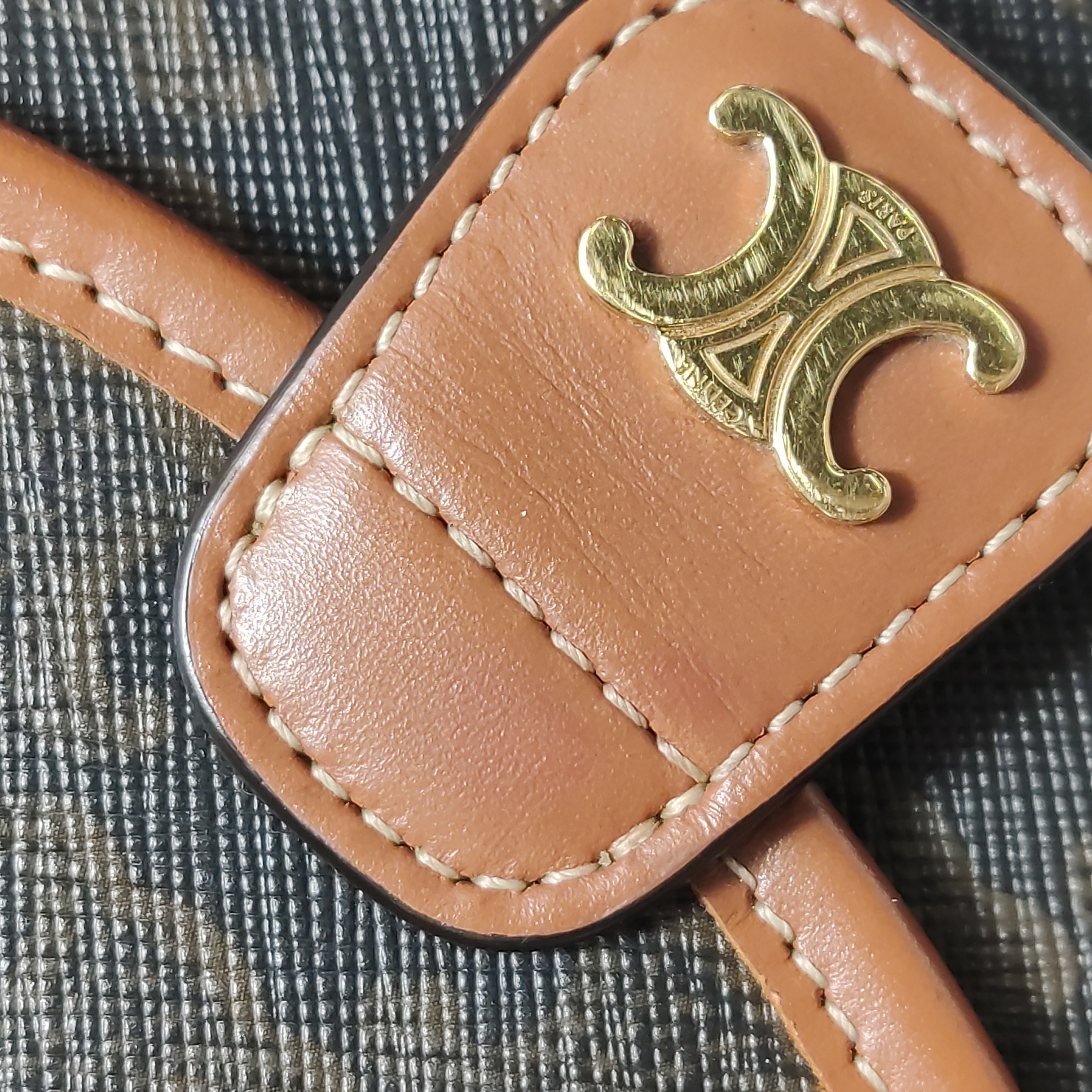 Celine Besace Flap Bag Triomphe Coated Canvas Mini — photo 9 of 14