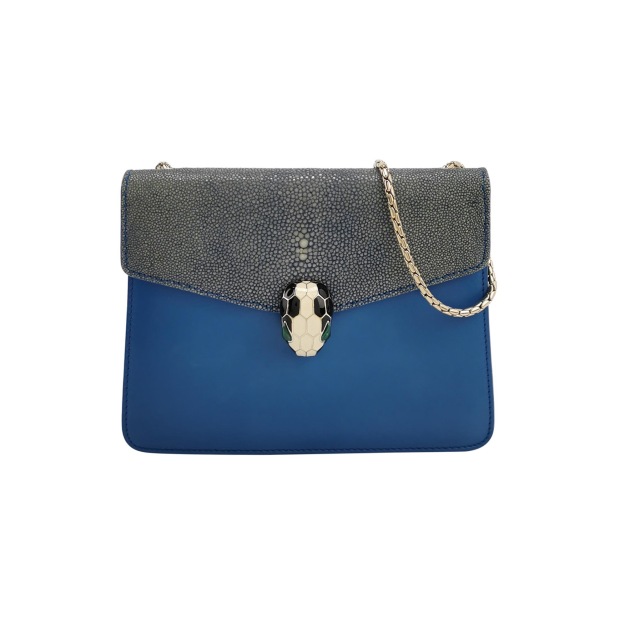 Bvlgari Serpenti Forever Square Shoulder Bag Leather and Stingray Small — pre-owned, Vierlot