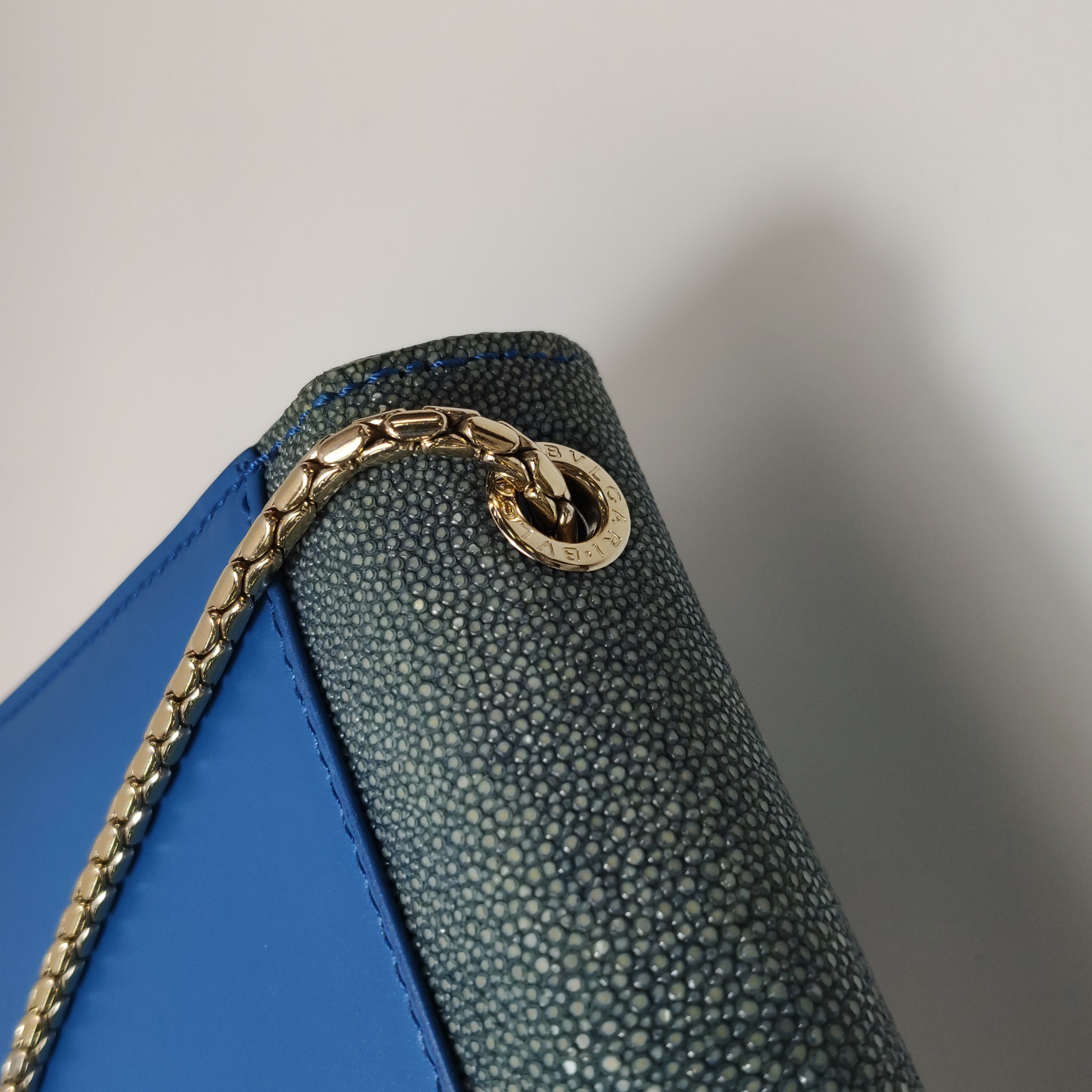 Bvlgari Serpenti Forever Square Shoulder Bag Leather and Stingray Small — photo 13 of 18