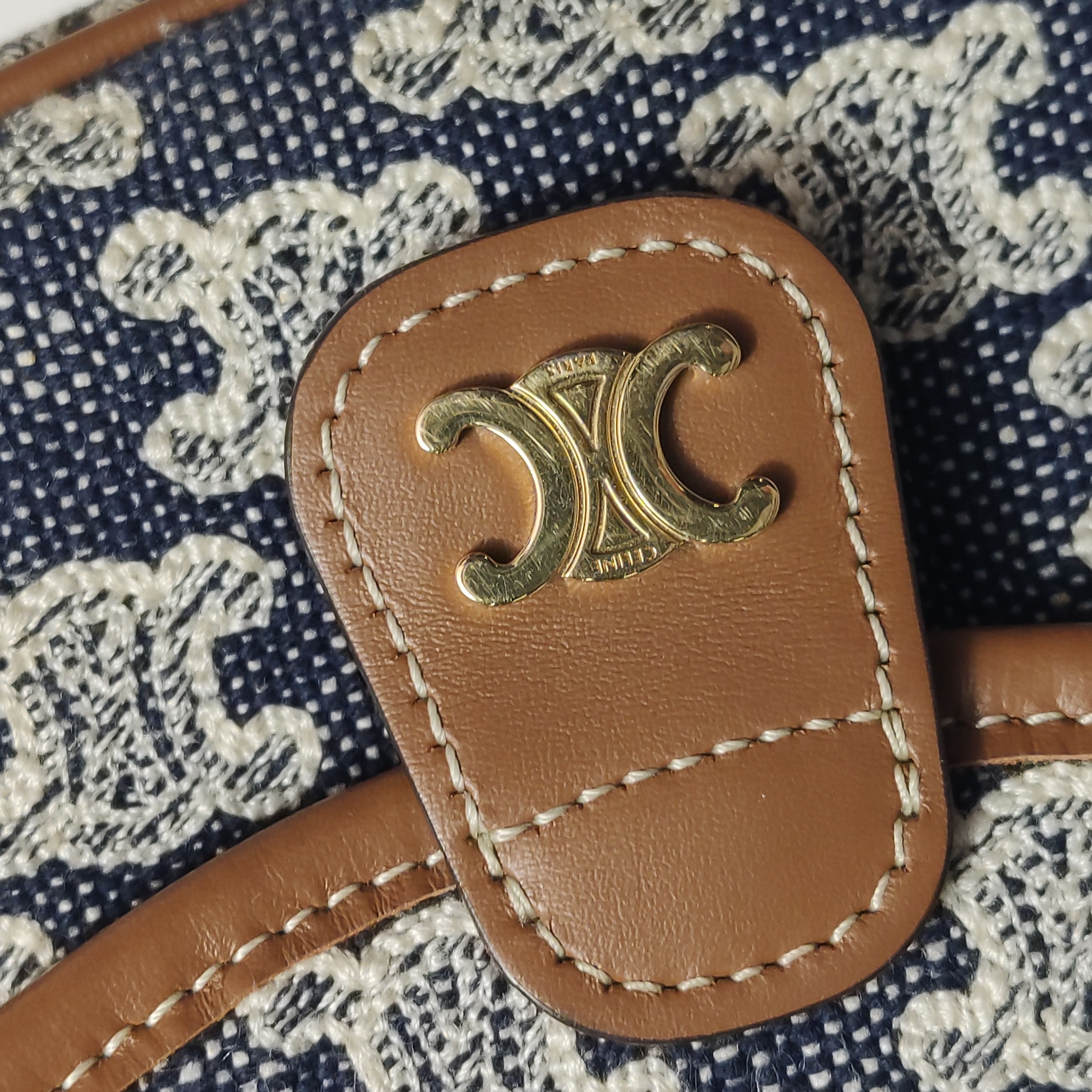 Celine Besace Flap Bag Triomphe Coated Canvas Mini — photo 8 of 14