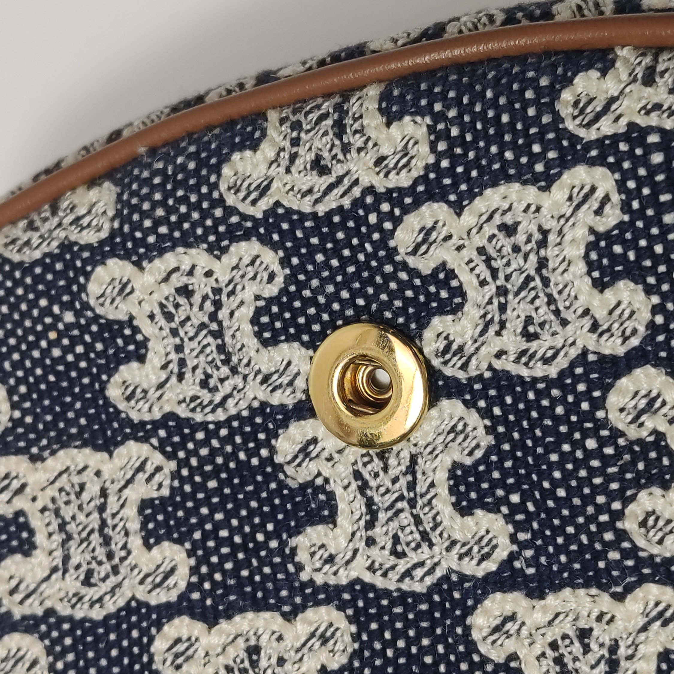 Celine Besace Flap Bag Triomphe Coated Canvas Mini — photo 11 of 14