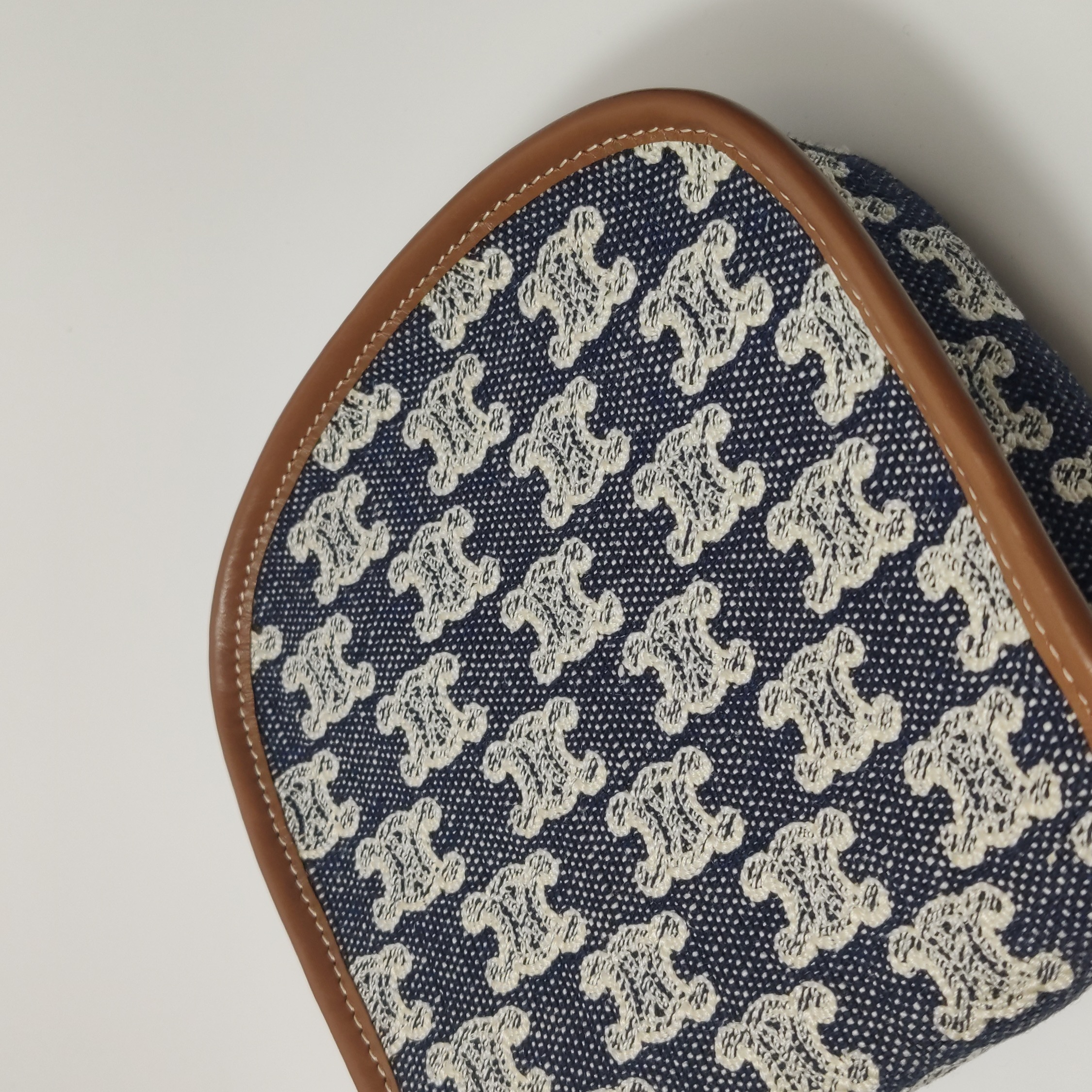 Celine Besace Flap Bag Triomphe Coated Canvas Mini — photo 12 of 14