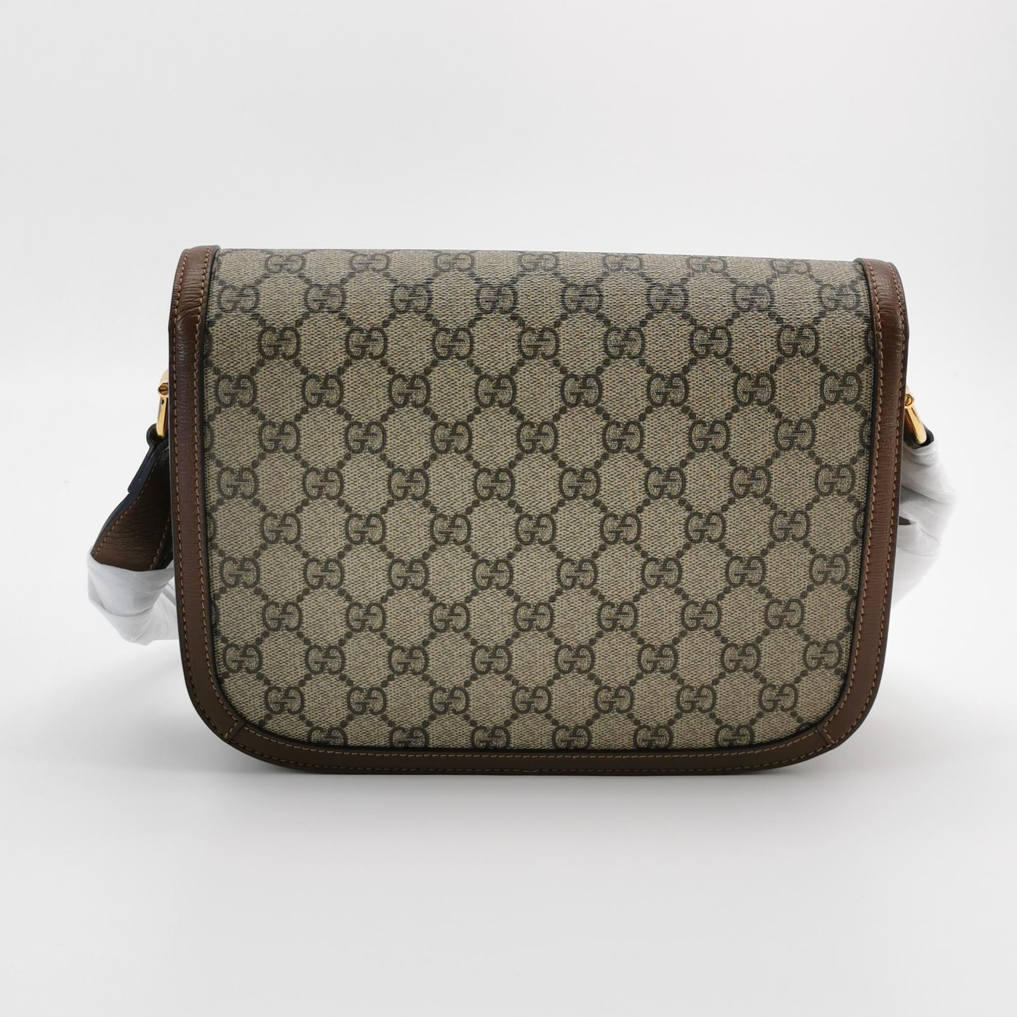 Gucci Horsebit 1955 Shoulder Bag GG Coated Canvas with Leather — photo 6 of 20