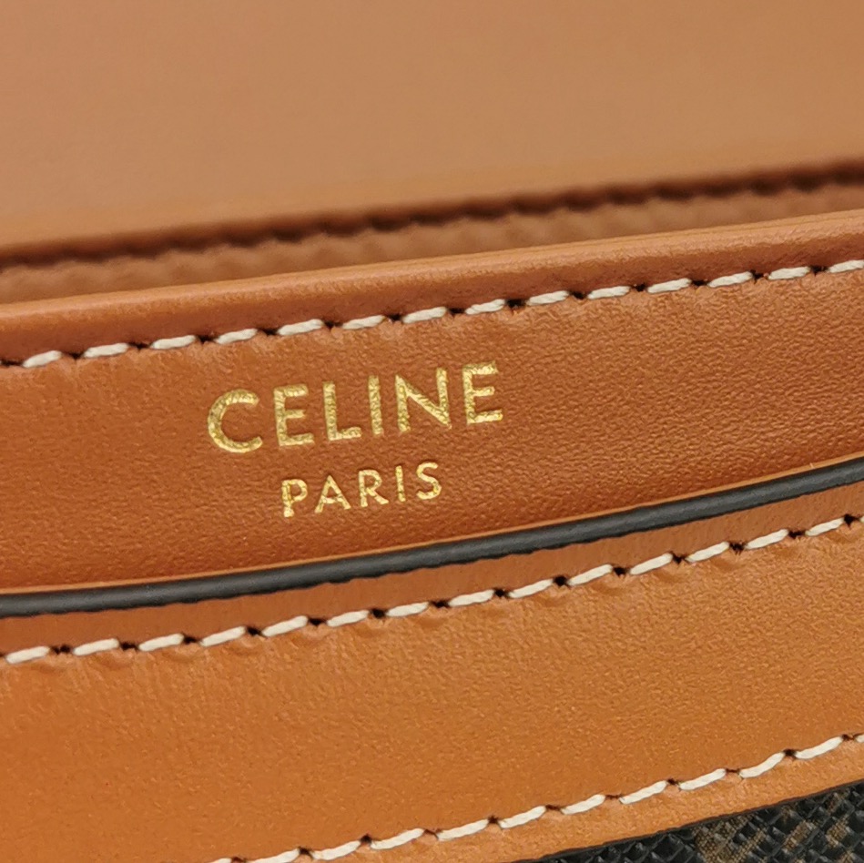 Celine Triomphe Besace Clea Top Handle Flap Bag Triomphe Coated Canvas Mini — photo 8 of 15